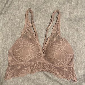 VS PINK Tan lace padded bralette